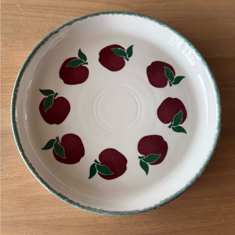 Vintage ABC Distributing Inc 1994 Ceramic platter with sponge paint trim